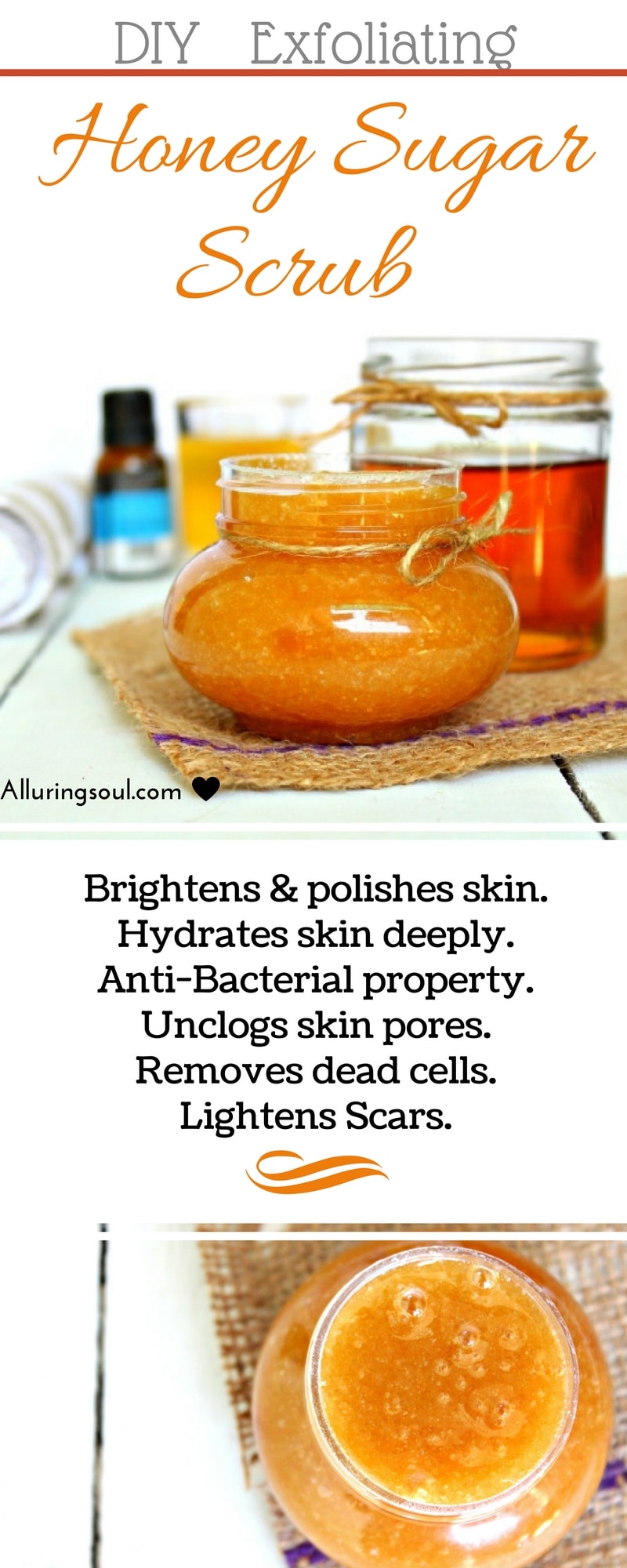 Diy Exfoliating Honey Sugar Scrub For Clear Skin Alluring Soul