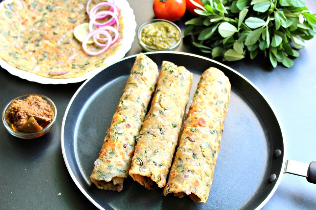 healthy fenugreek flatbread