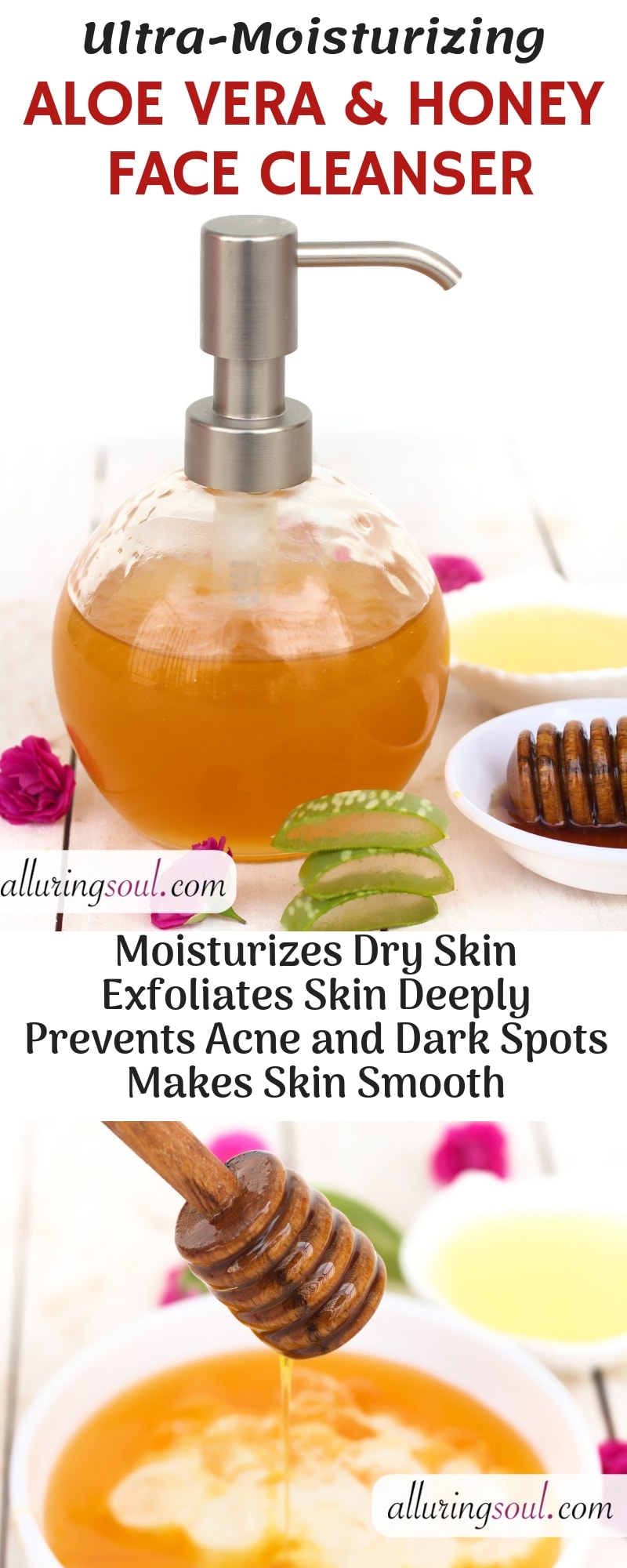 Aloe vera and honey deals for face