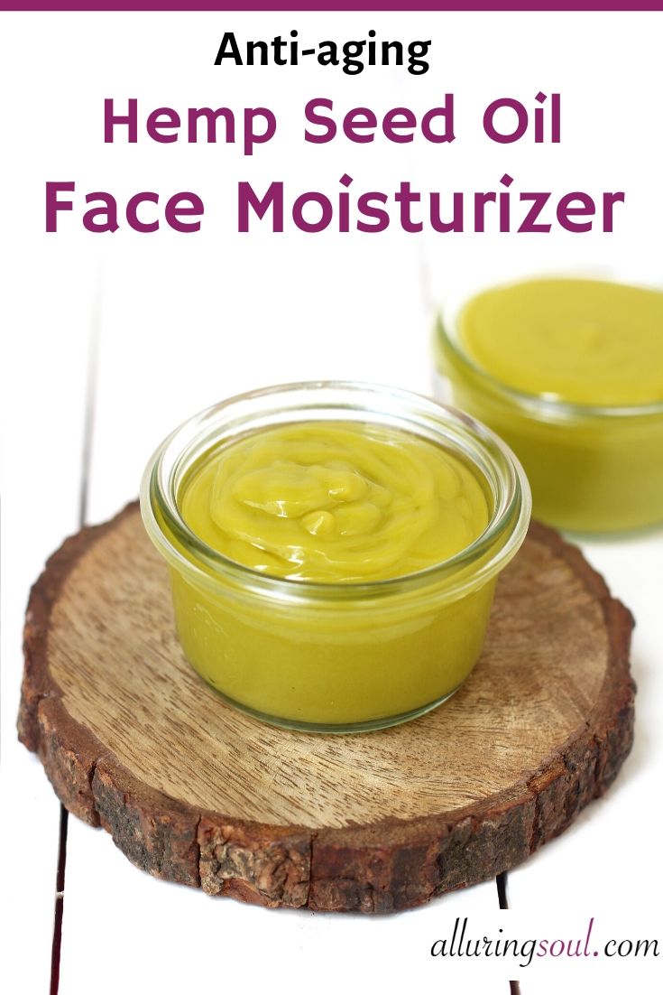 DIY Anti-aging Hemp Seed Oil Face Moisturizer