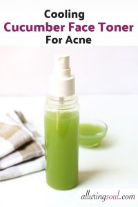 cooling cucumber face toner for acne