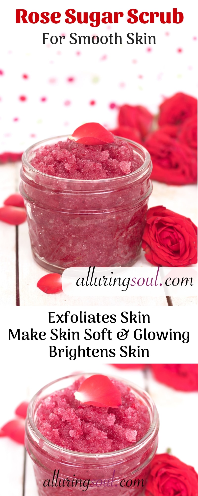 DIY Rose Sugar Scrub For Smooth and Flawless Skin
