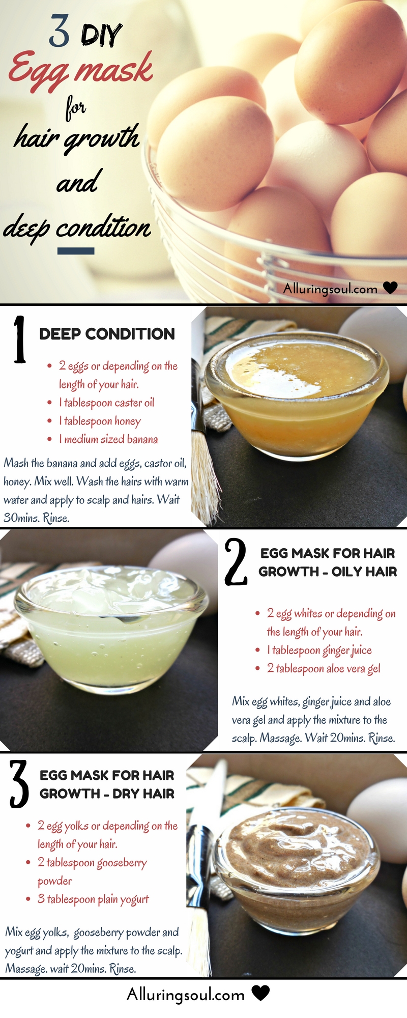 Egg mask for hair Alluring Soul
