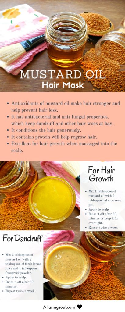 DIY Hair Mask Of Mustard Oil For Hair Growth And Dandruff