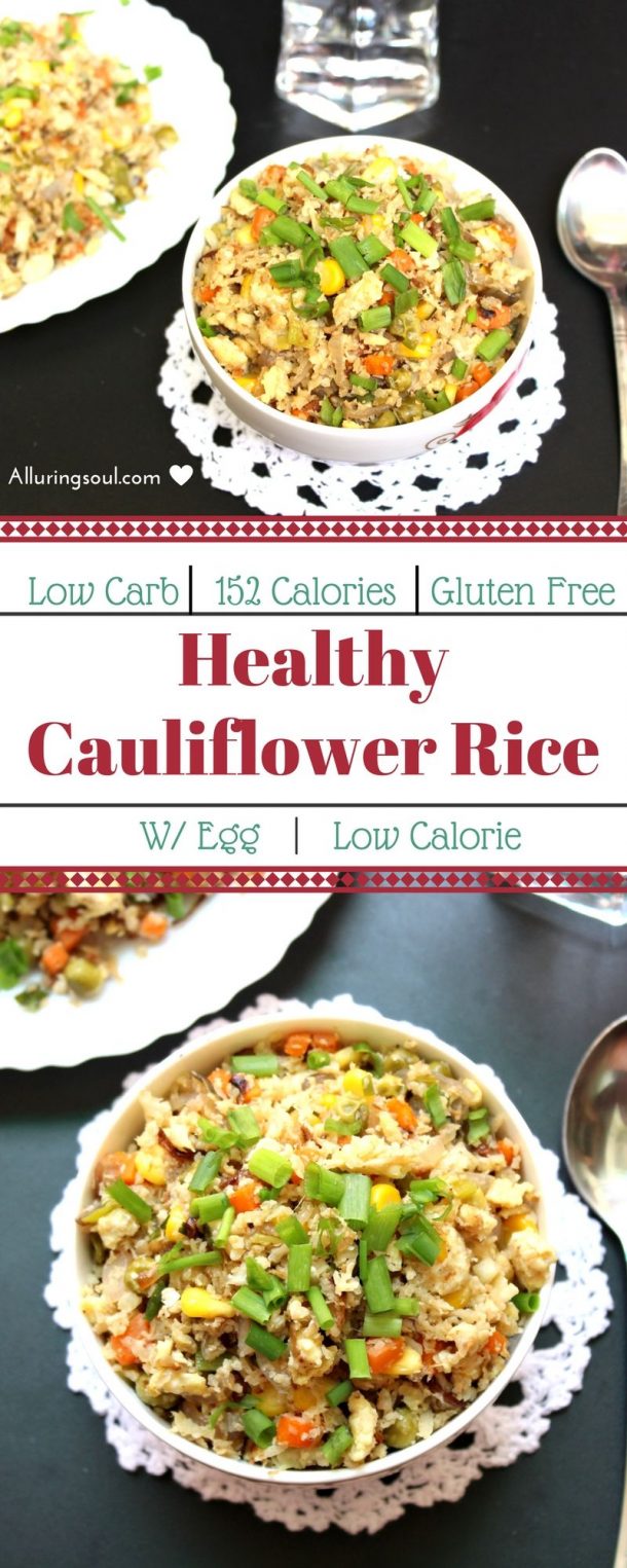 Healthy Cauliflower Rice Low Carb, Low Calorie & Gluten Free