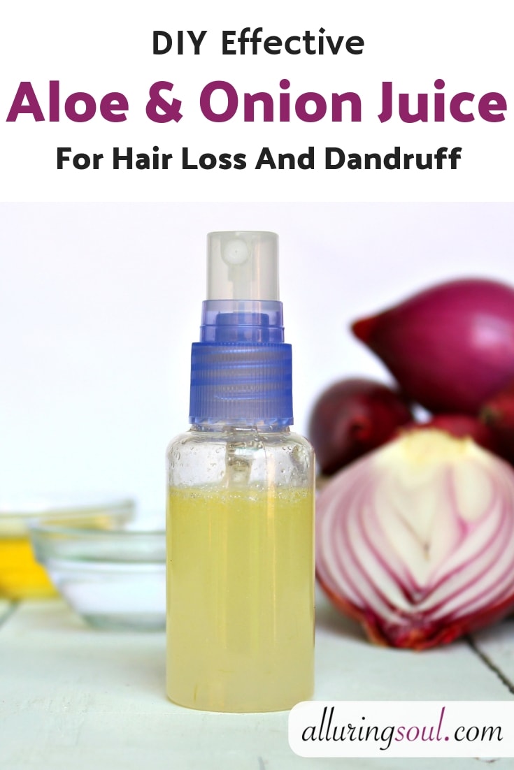 diy aloe vera and onion juice for hair loss and dandruff