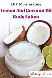 lemon and coconut oil body lotion