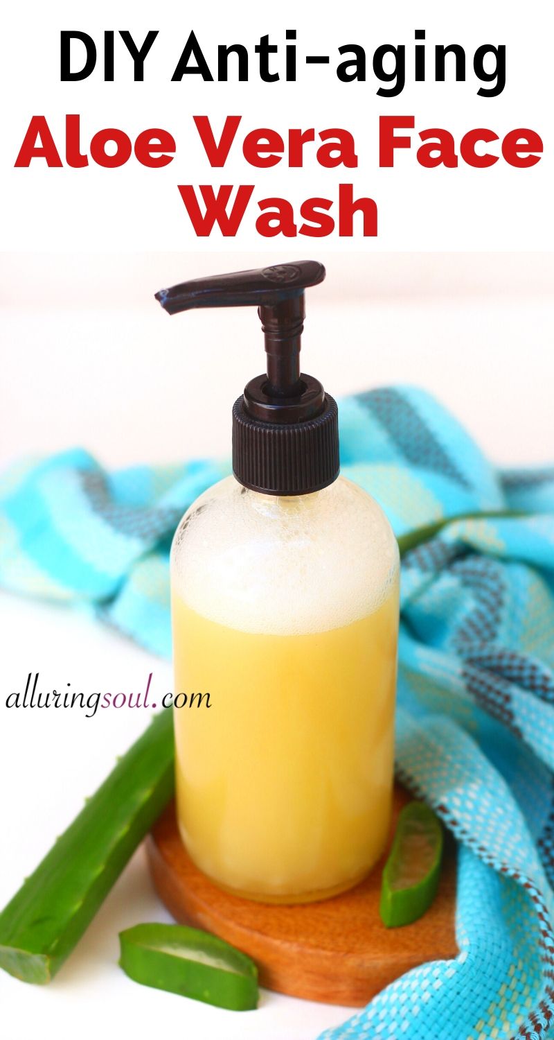 DIY Antiaging Frankincense & Aloe Vera Face Wash