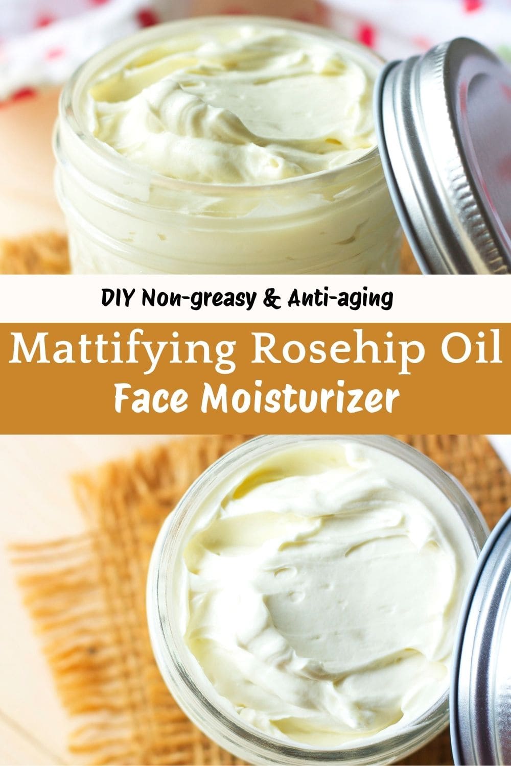 DIY Mattifying Rosehip Oil Face Moisturizer For Aging Skin (Non-greasy)