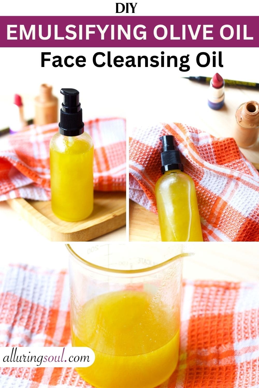 DIY Emulsifying Olive Oil Face Cleansing Oil (Recipe, Benefits & How To Use)