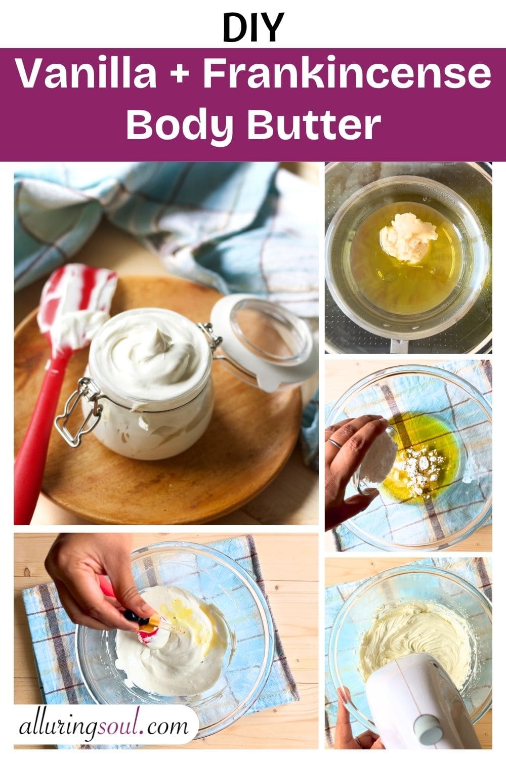 DIY Vanilla Frankincense Body Butter For Dry & Aging Skin