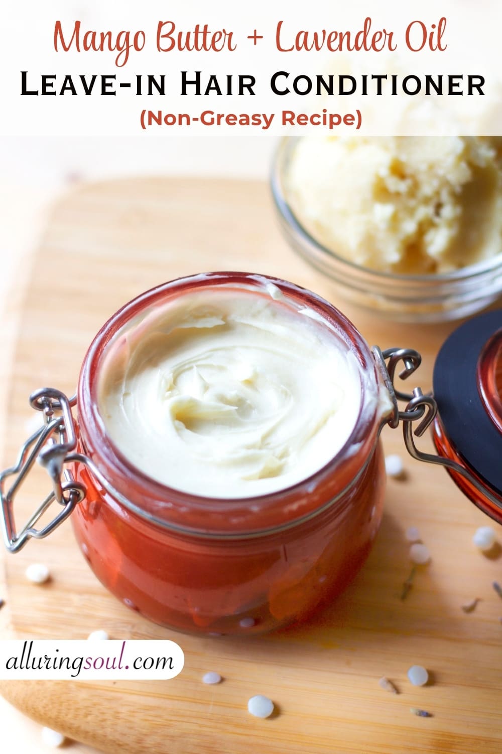 DIY Non-greasy Mango Butter Leave-In Hair Conditioner for Dry, Frizzy Hair