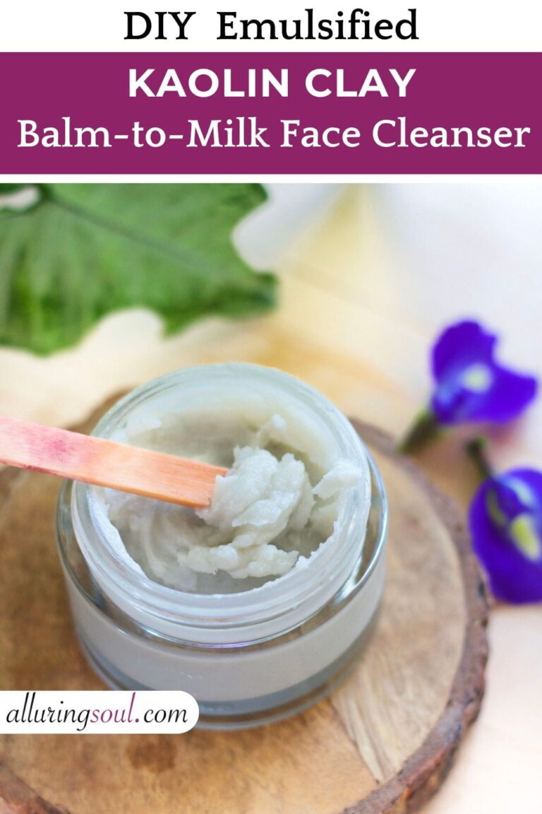 DIY Emulsified Kaolin Clay Balm-to-Milk Face Cleanser